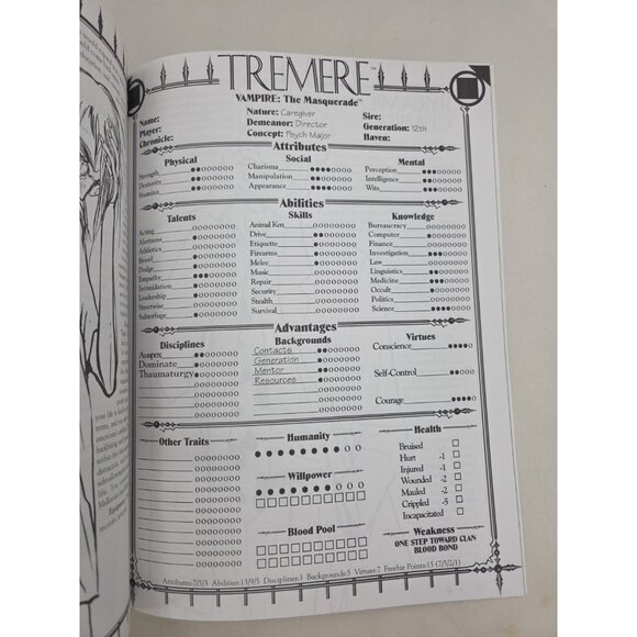 Vampire The Masquerade ClanBook Tremere 1st Ed White Wolf WW2057 RPG VG 1997 - Picture 9 of 9